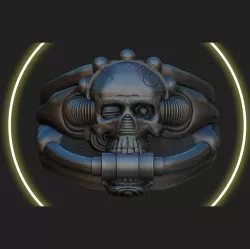 Dark Millennium ring Cyberpunk style FREE Free 3D print model