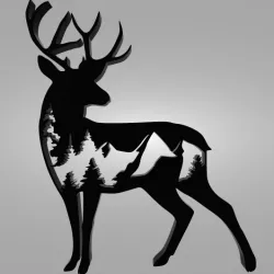 Deer + landscape