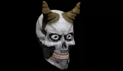 Demonic skull with horn