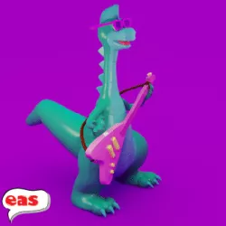 Denver the last dinosaur TOYS + guitar