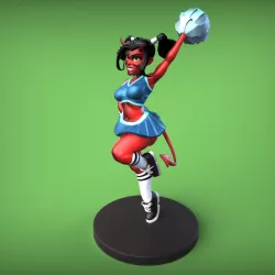 Devil Girl Pinup - Cheerleader