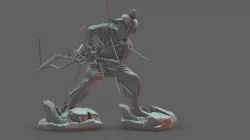 Dragon Ball Super - Goku Kamehameha Diorama 3D print model