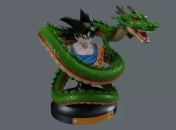 Dragonball Son Goku bust - STL 3d printing file 3D print model