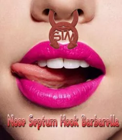 fake Nose hook Pendant PIERCING  Female "SIN" Septum Barbaella Non-Piercing Body Jewellery Bondage Weight  FAKE NIPPLE Clamps HOTWIFE HOTLIPS swingers  FemJ-83 3d-print and cnc
