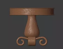 Fancy Round Wooden Table ( 28mm )