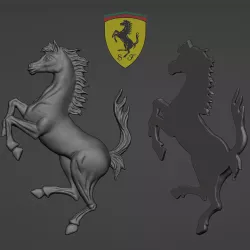 Ferrari horse car logo