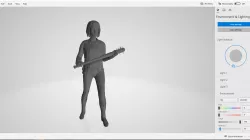 Girl with Spiked baseball bat for post apocalyptic/zombie mini table top