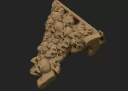 Gothic Skull Book Shelf Bracket