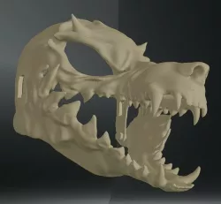 Hellhound mask: Smiling demon wolf