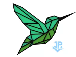 HUMMINGBIRD 2D_ GEOMETRIC ANIMALS_COLIBRI 2D_GEOMETRIC ANIMALS