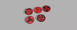 Keychain Keychains Akatsuki (Optimized for 3D printing)
