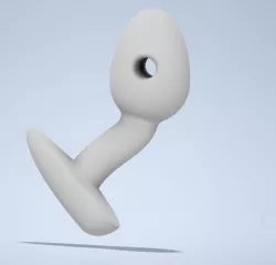 Long term anal plug - lube holding hole