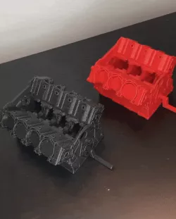 Lot of V6 and V8 engines print in place