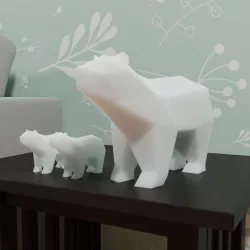 Lowpoly Bear (No support needed)