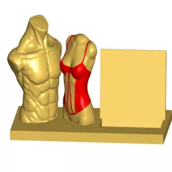 Male Female Torso Business Card Holder (Expandable)