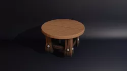 Medieval miniature circular stool