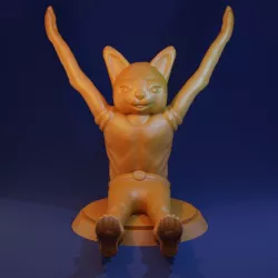 Meditation of an angel cat without wings