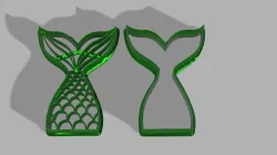 Mermaid tail cookie cutter