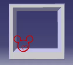 Mickey Mouse Picture Frame (two-tone)