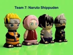 NARUTO_CHIBI_CHARACTER_NARUTO SHIPPUDEN_TEAM 7_NINJA_SASUKE_KAKASHI_SAKURA