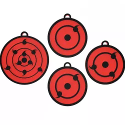 Naruto Sharingan keychain and magnet