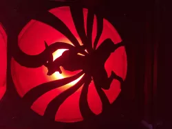 Nine tails  fox (Kurama) outline pc fan case