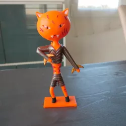 Ninja martial arts cat figurine