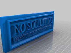 No Soliciting Sign