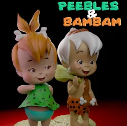 Peeble and Bambam - 16cm