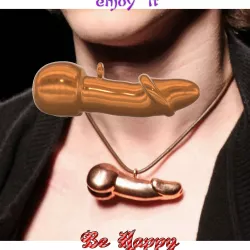 Penis necklace pendant   playfulness  neck male female keychain FemJ-84 3d-print and cnc