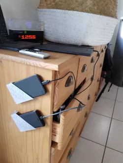 Phone holder for shelf (Android only... ;-) )