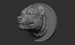 Pitbull angry head