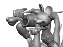 Pluto and Mickey Mouse. 3d printable STL.
