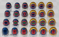 Red Butcher Planetary Consumers troop shoulder pads HH style