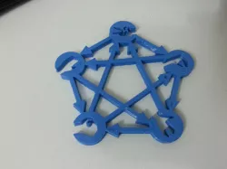 rock paper scissors lizard coaster - light