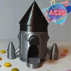 Rocket dispenser easy to print