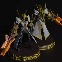 ROGER PRIME SKIN FIEND HAUNTER MOBILE LEGENDS FAN ART 3D STL