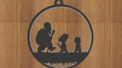 ROSHI/GOKU/KRILIN DRAGON BALL KEYCHAIN