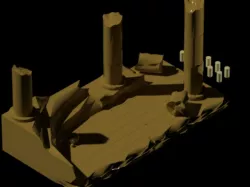 Ruins Diorama Big Size 3D print model