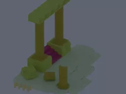 Ruins Diorama Small Size 3D print model