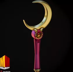 Sailor Moon Crescent Moon Wand 3D Model for 3D Printing