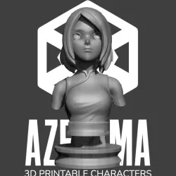 Sakura Bust STL Ready for 3D Printing