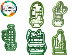 Set cactus cookie cutter