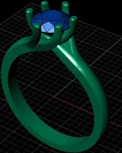 Solitaire Ring for a 6mm Round Stone