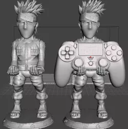 SOPORTE TELEFONO Y JOYSTICK KAKASHI NARUTO SASUKE