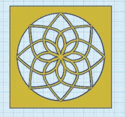 Stencil MANDALA LOTUS Ruler ruler