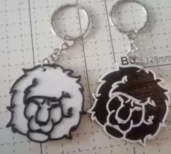 The lion Milei, for multicolored key ring