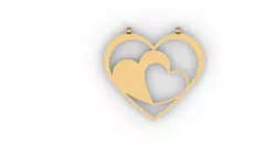 THREE HEARTS PENDANT