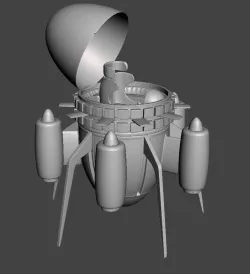Trunks Time Machine 3D Model