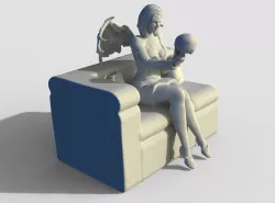 Vampire girl - sitting